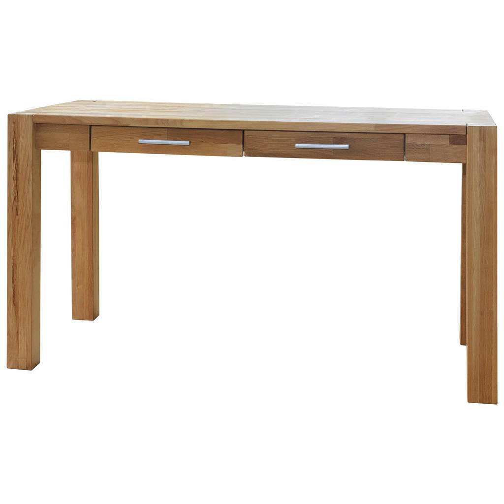 Carryhome SCHREIBTISCH Kernbuche massiv Braun