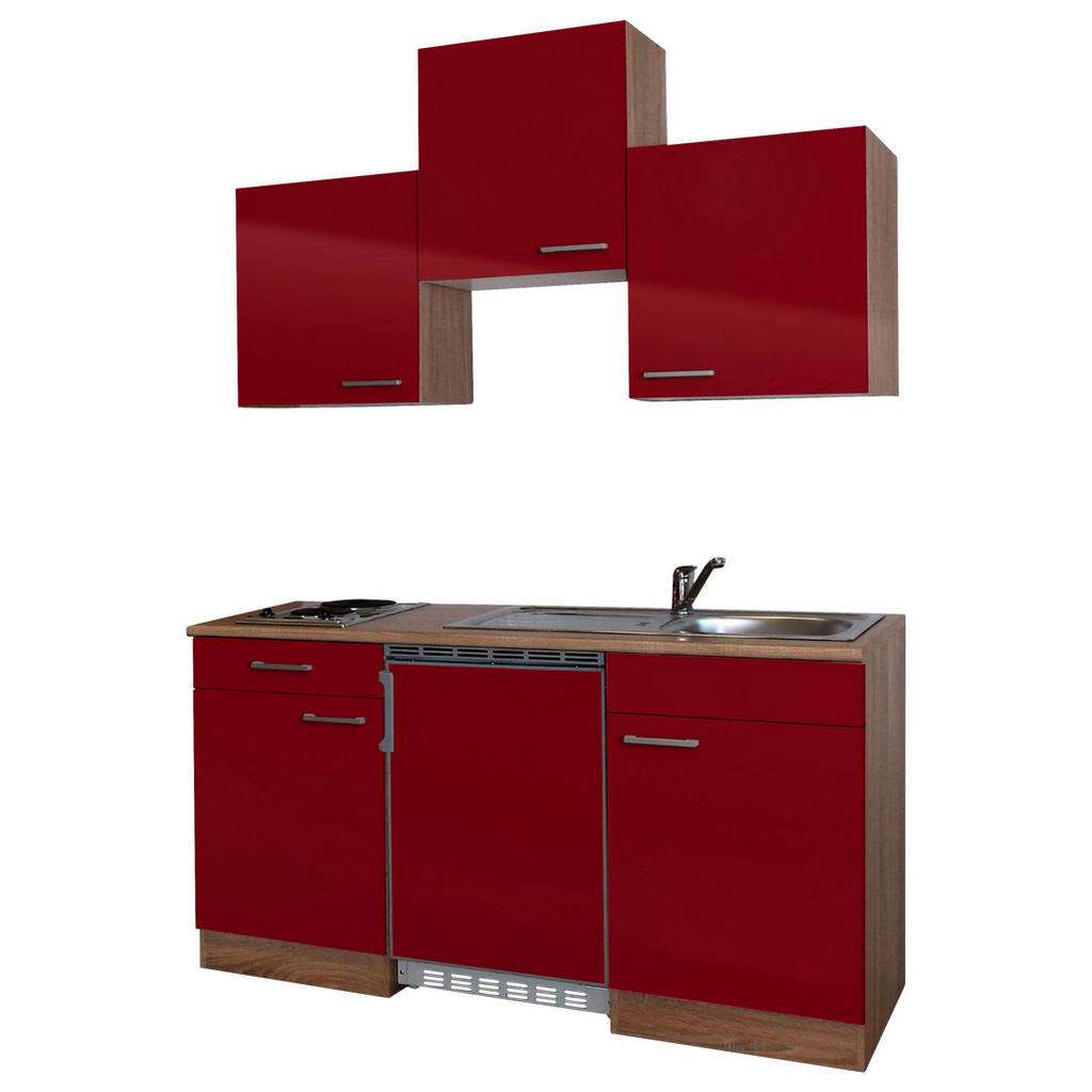 XXXL MINIKÜCHE E-Geräte, Spüle, Braun