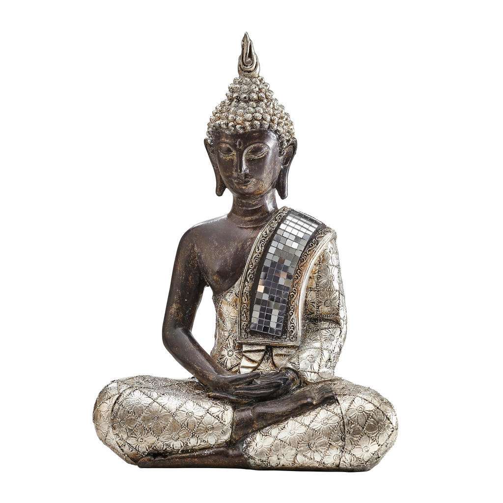 Ambia Home BUDDHA, Braun, Gold