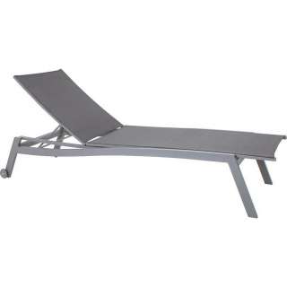 Stern GARTENLIEGE Aluminium pulverbeschichtet Grau, Grau, Silber