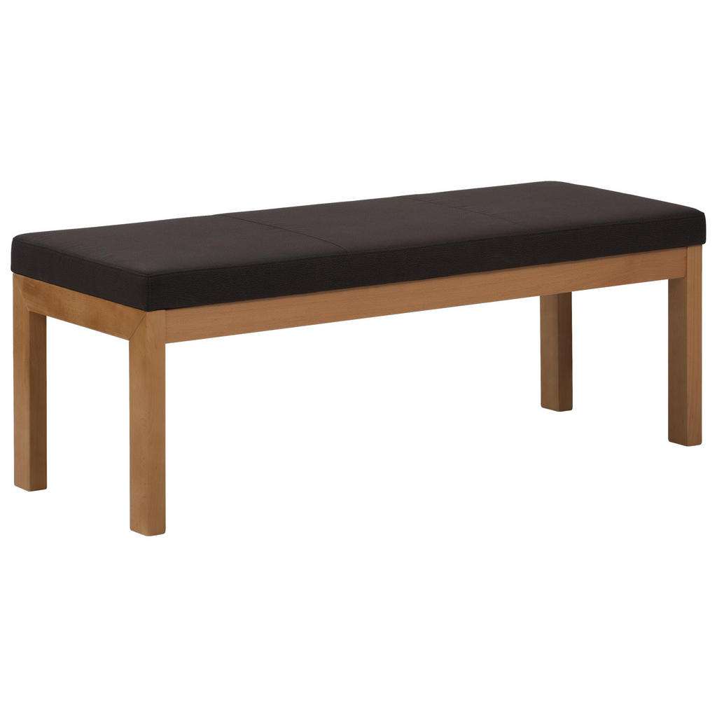 Voleo HOCKERBANK Flachgewebe Kernbuche massiv Braun