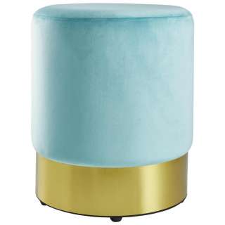 Ambia Home HOCKER Samt Gold, Blau