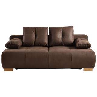 Ti`me SCHLAFSOFA Lederlook braun