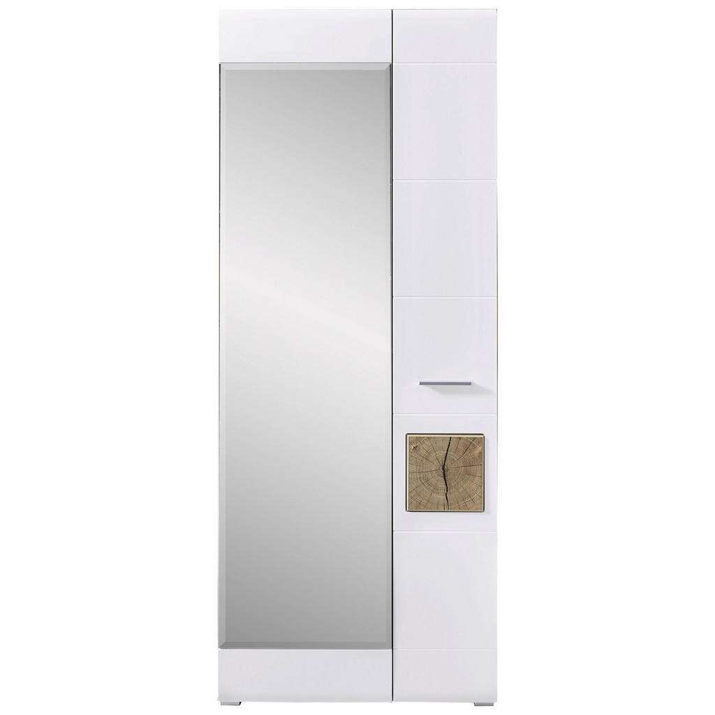 Voleo GARDEROBENSCHRANK Lacklaminat Weiß, Braun