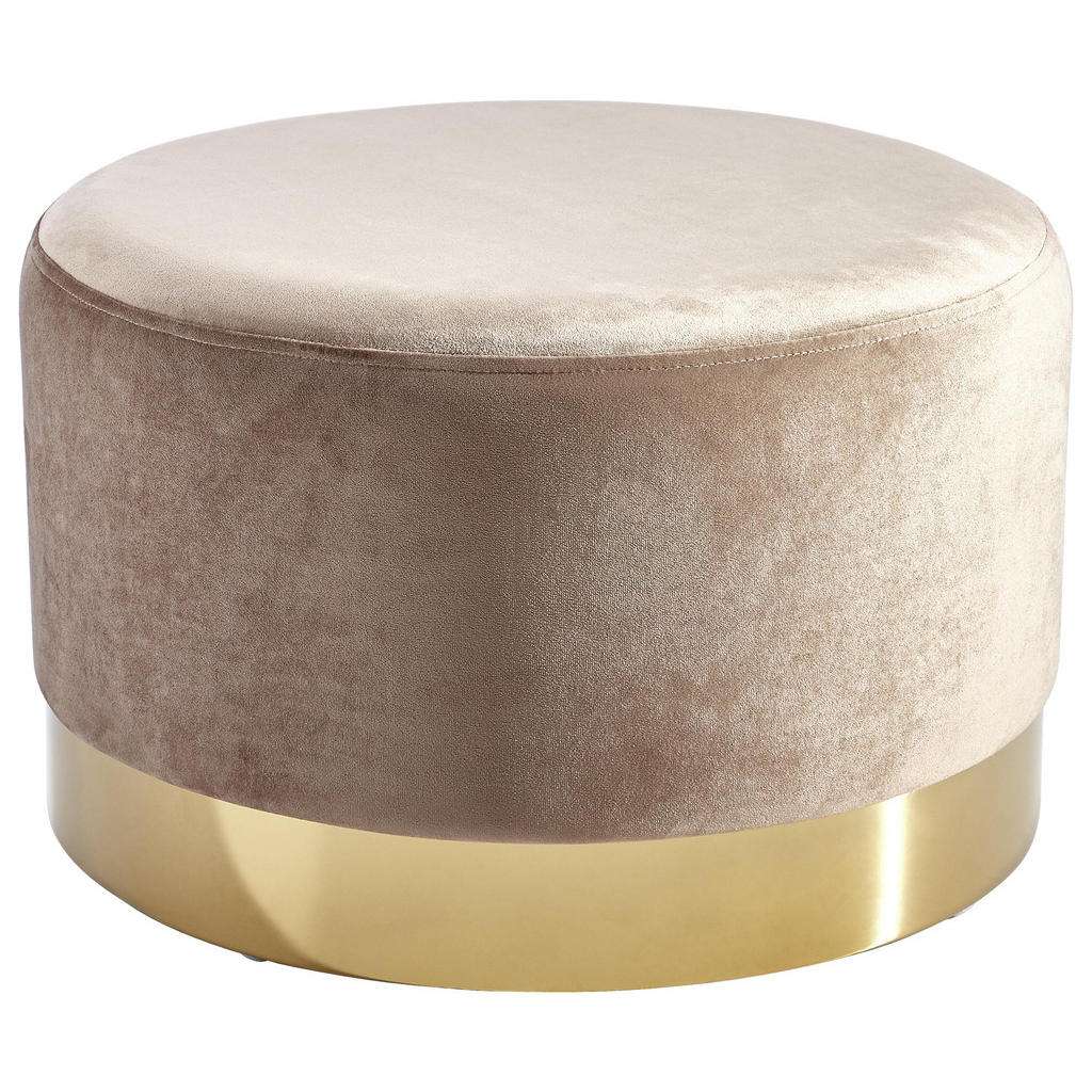 Xora HOCKER Samt Gold, Braun