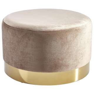 Xora HOCKER Samt Gold, Braun
