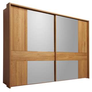 Dieter Knoll SCHWEBETÜRENSCHRANK 2-türig Eiche teilmassiv Braun