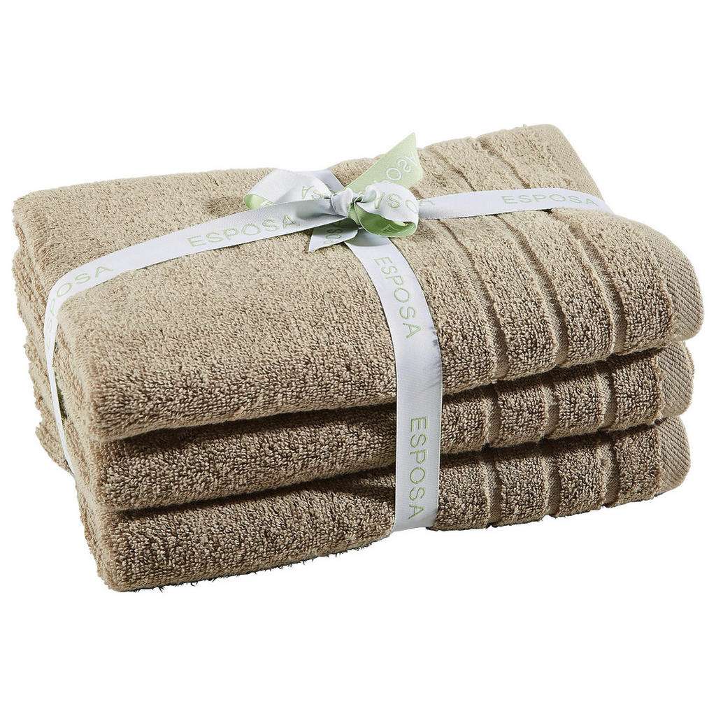 Esposa FROTTIERSET 50/100 cm 3-teilig, Braun