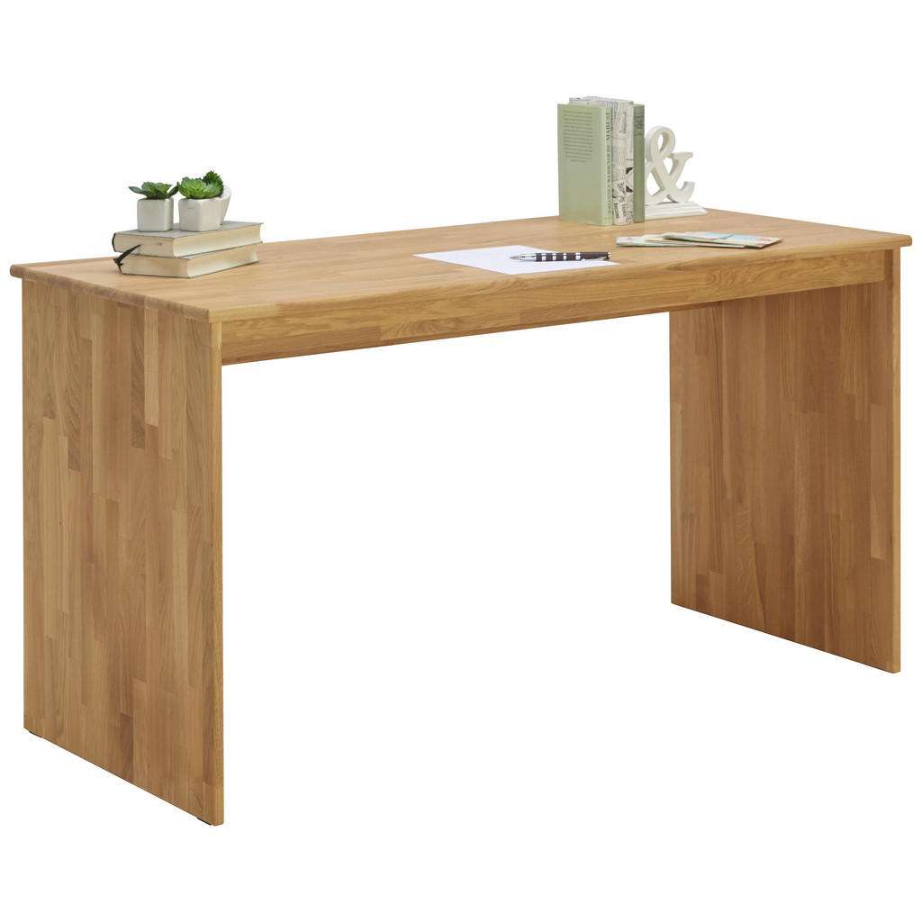 Linea Natura SCHREIBTISCH Eiche massiv Braun