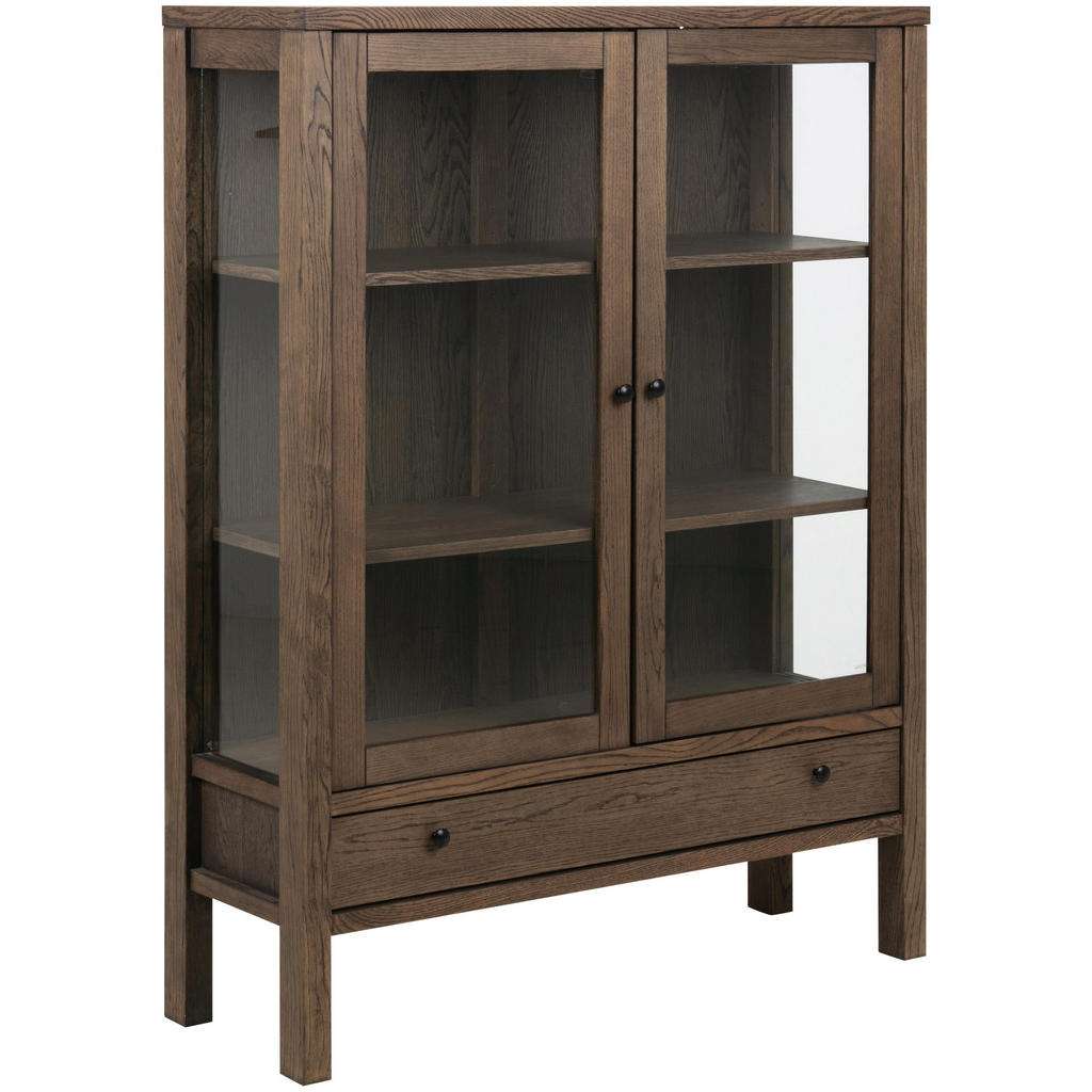 Carryhome VITRINE Eiche furniert braun