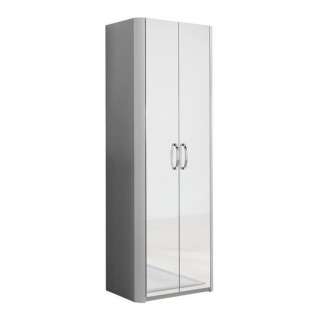 Moderano GARDEROBENSCHRANK Weiß, Silber
