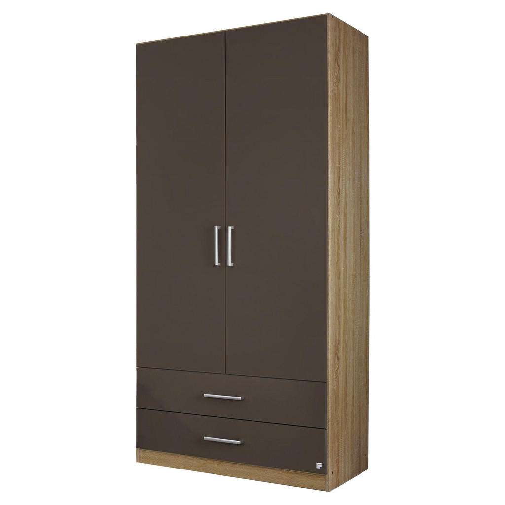 Carryhome DREHTÜRENSCHRANK 2-türig Grau, Braun