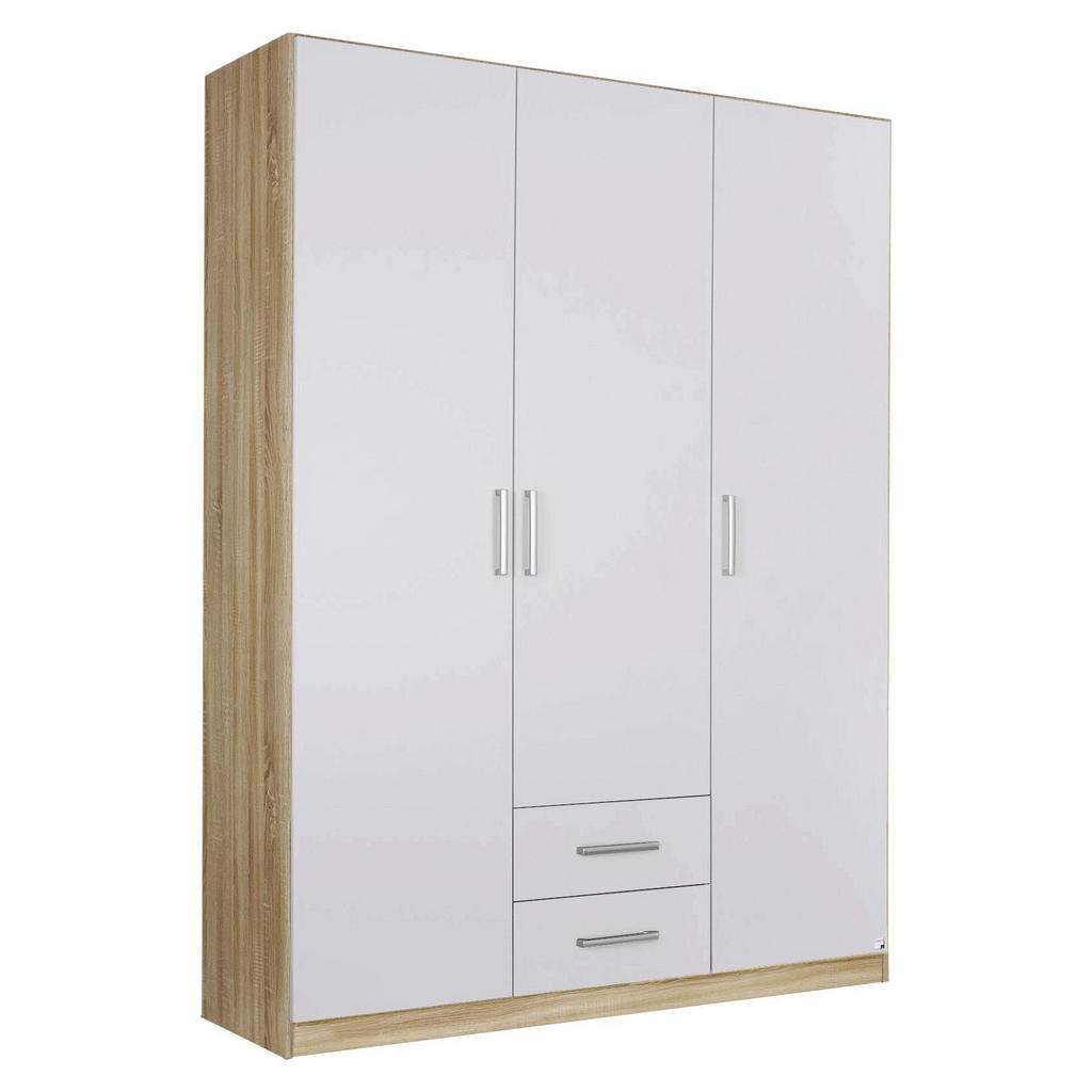 Carryhome DREHTÜRENSCHRANK 3-türig Weiß, Braun