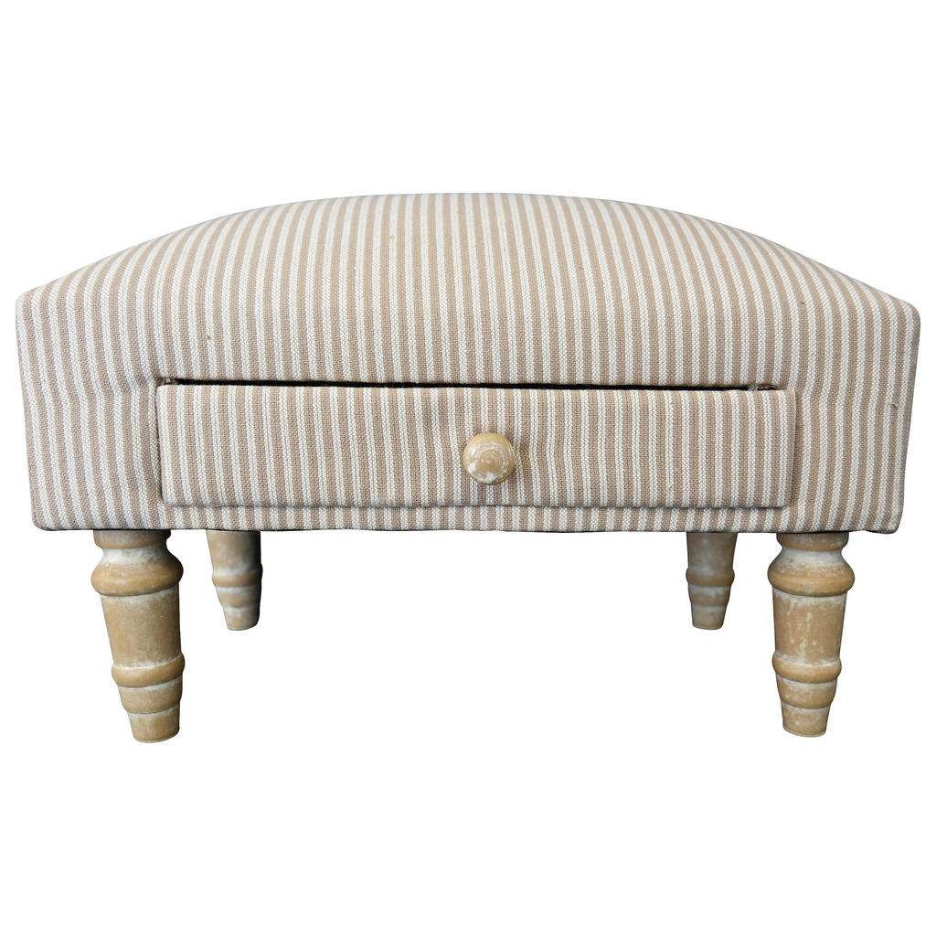 XXXL HOCKER Paulownia Weiß