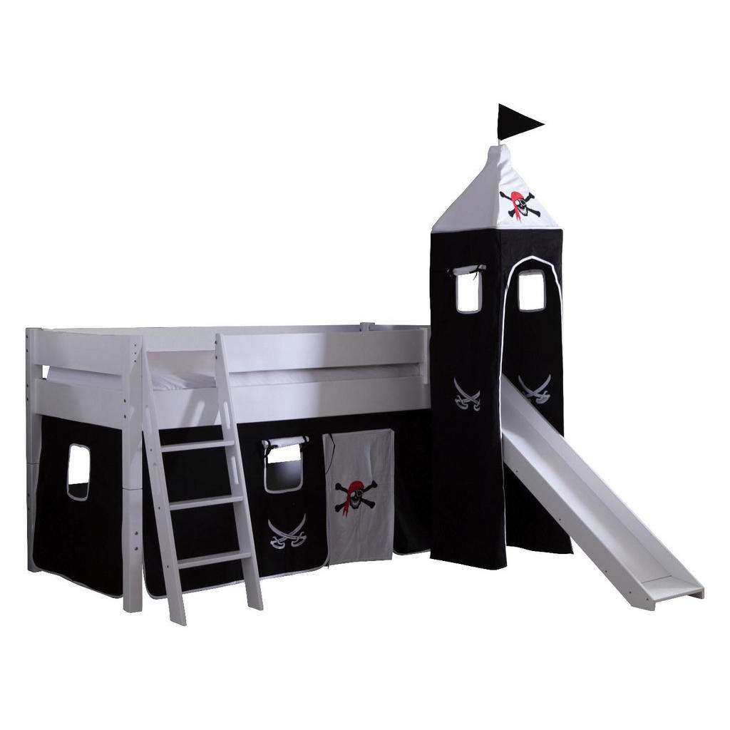 XXXL SPIELBETT Buche massiv 90/200 cm Weiß