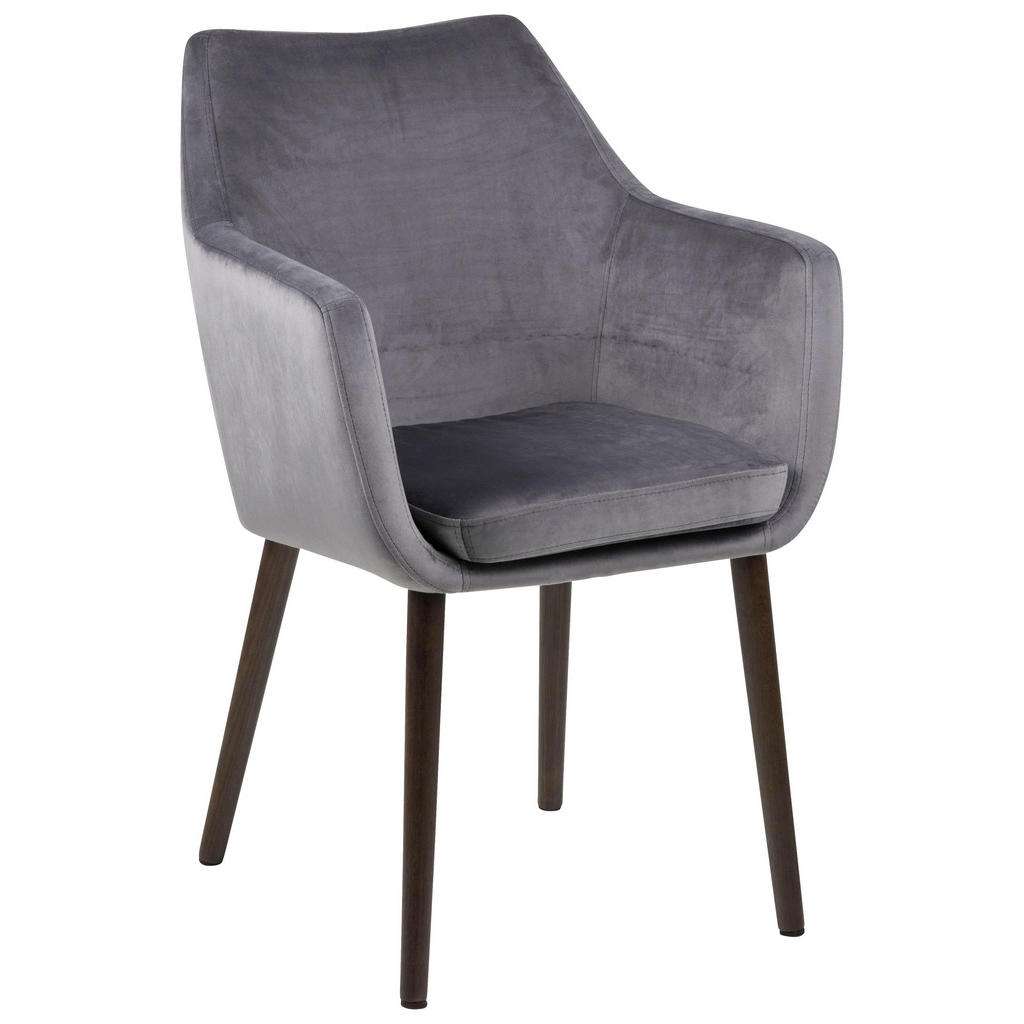 Ambia Home ARMLEHNSTUHL Samt Grau