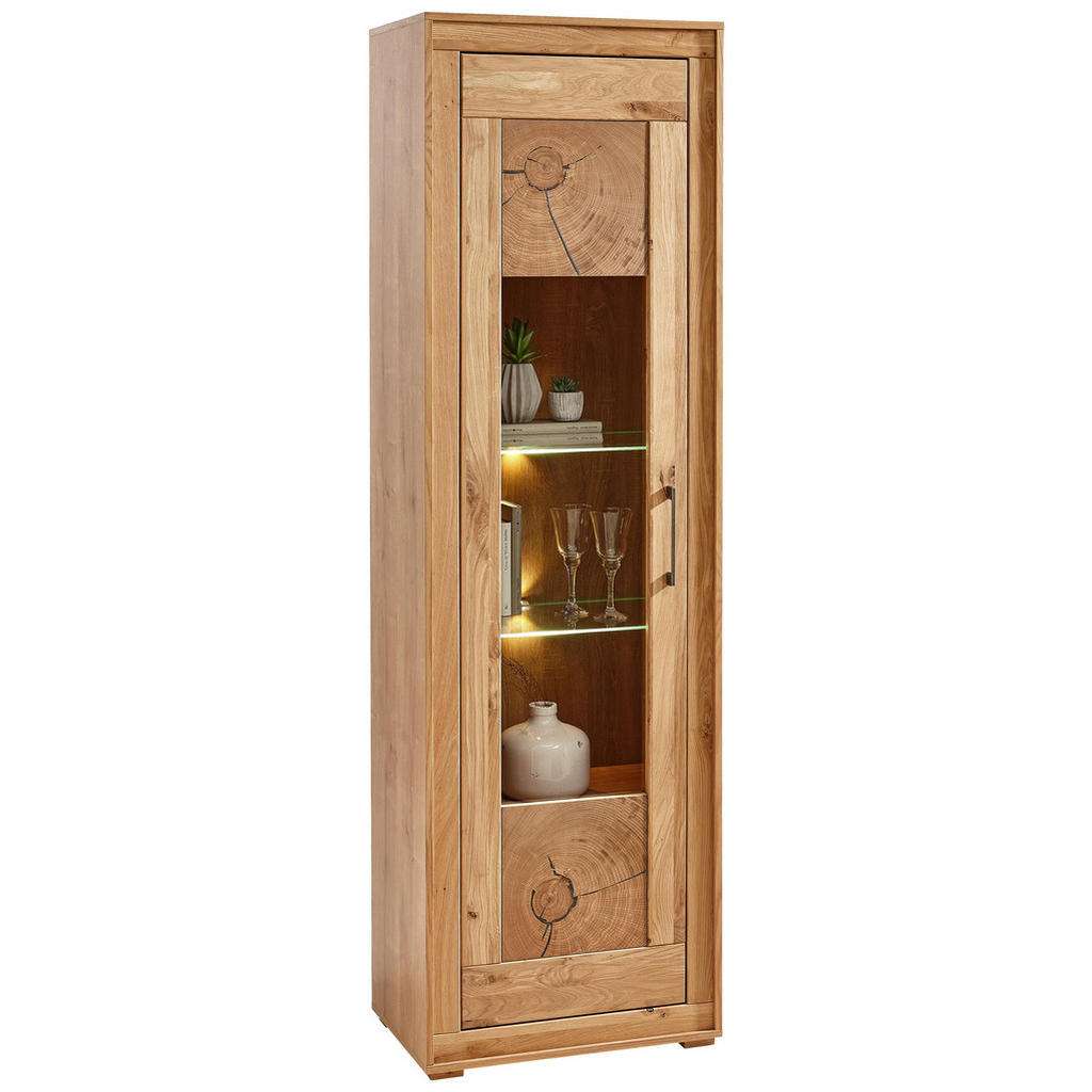 Venda VITRINE Eiche teilmassiv Braun