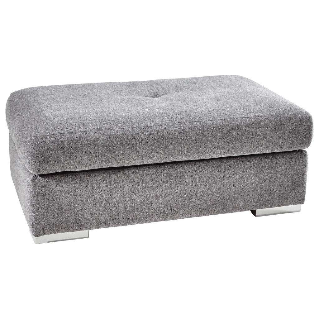 Carryhome HOCKER Chenille Grau