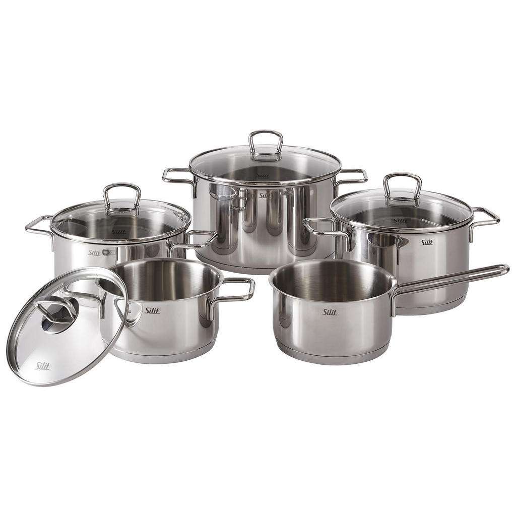 Silit KOCHTOPFSET Edelstahl 5-teilig, Silber