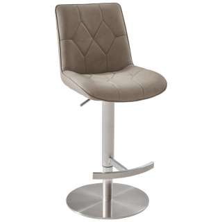 Novel BARHOCKER Lederlook Braun, Silber