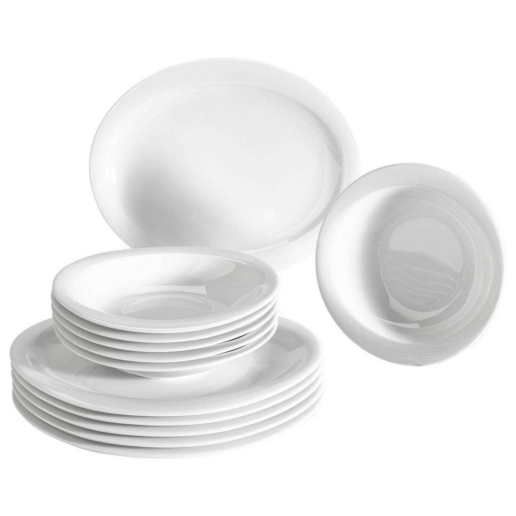 Seltmann Weiden Porzellan TAFELSERVICE 12-teilig, Weiß