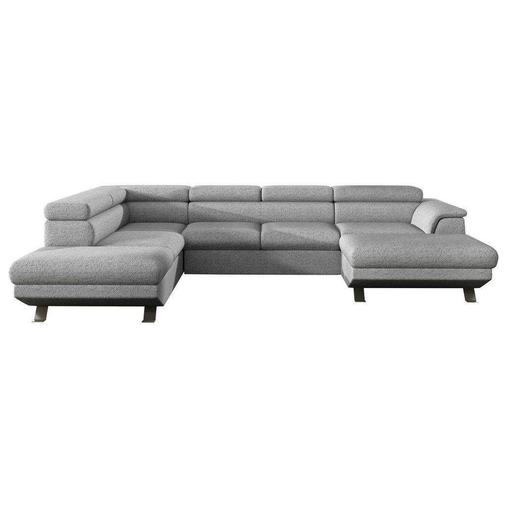 Welnova WOHNLANDSCHAFT Grau Webstoff