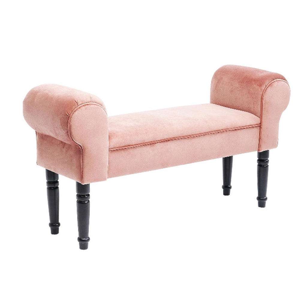 Kare-Design SITZBANK Samt, Mikrofaser Rosa, Schwarz