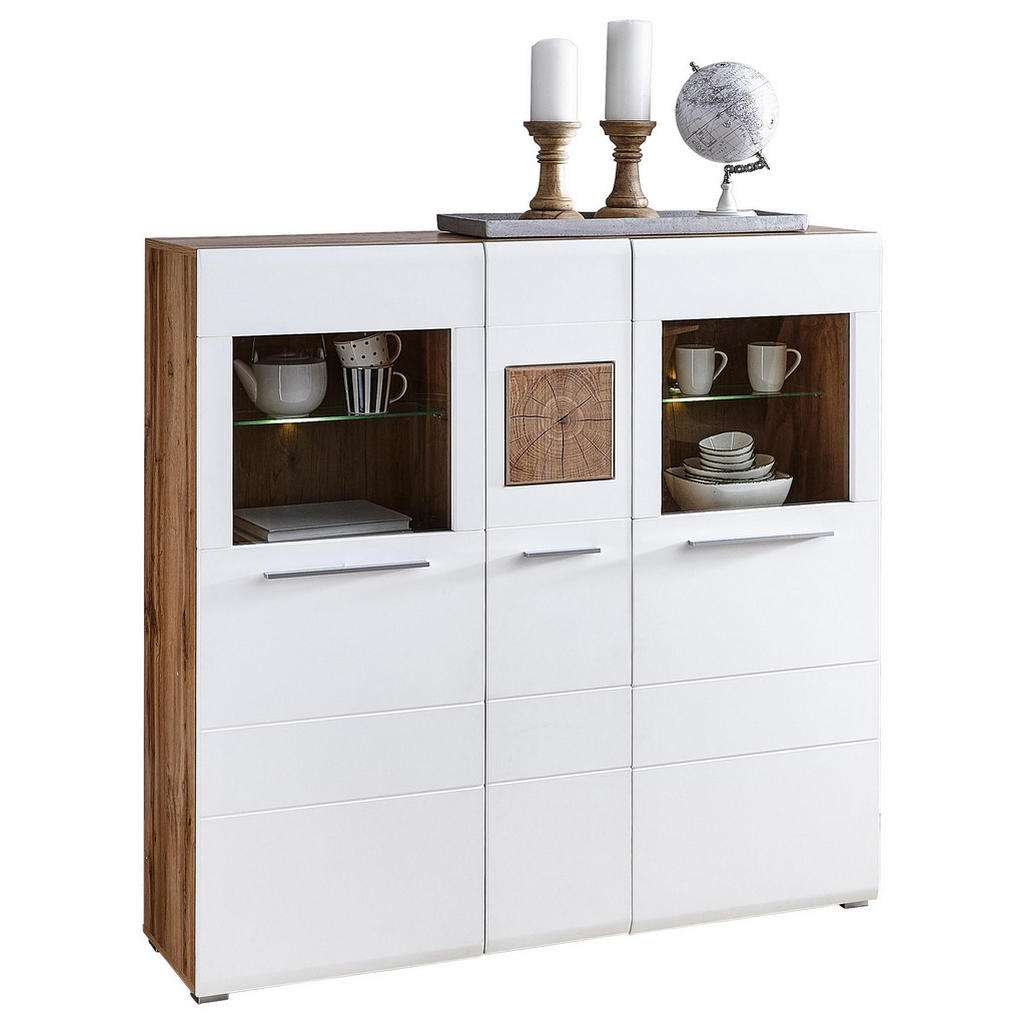 Hom`in HIGHBOARD matt, lackiert Weiß, Braun