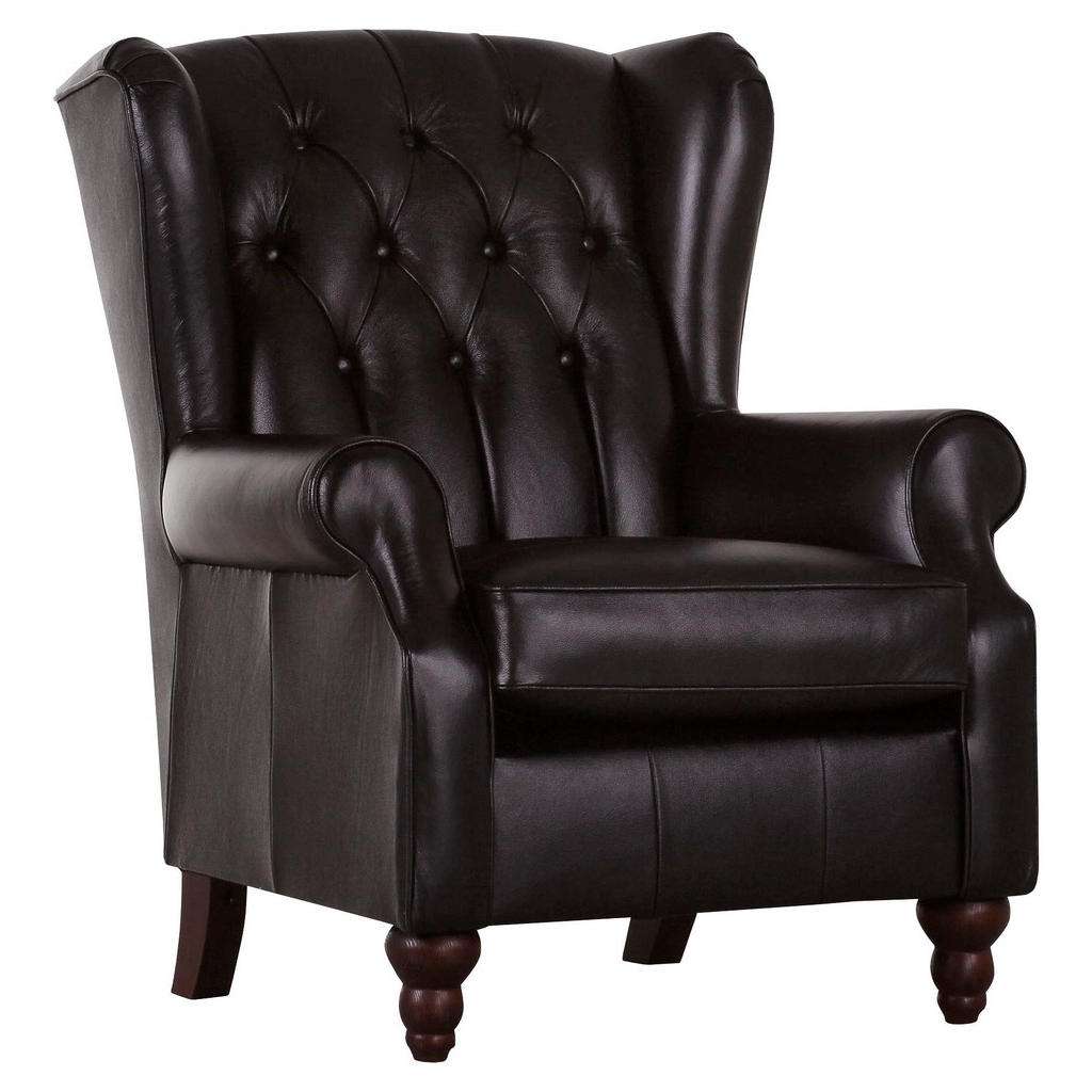 Landscape CHESTERFIELD-SESSEL Echtleder braun