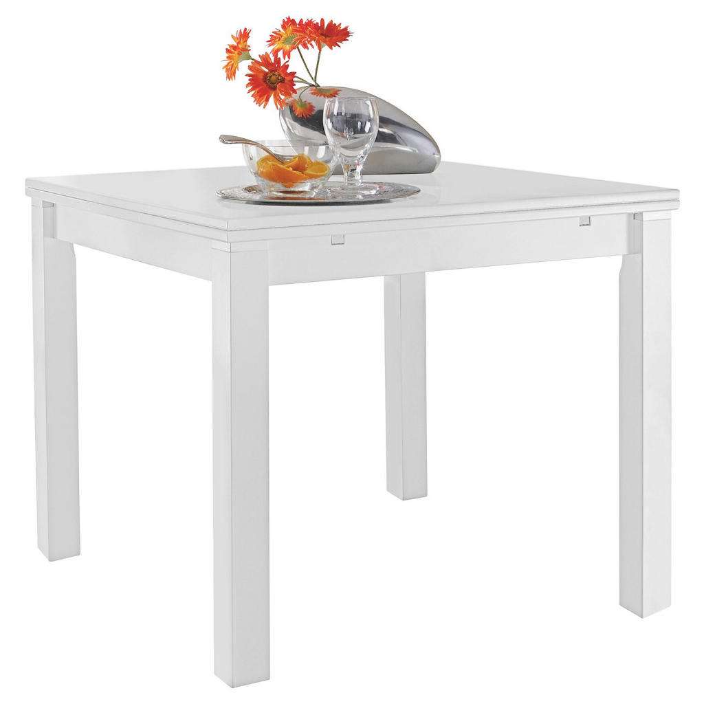 Valdera ESSTISCH Buche furniert quadratisch Weiß