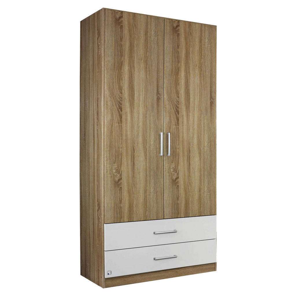 Carryhome DREHTÜRENSCHRANK 2-türig Weiß, Braun