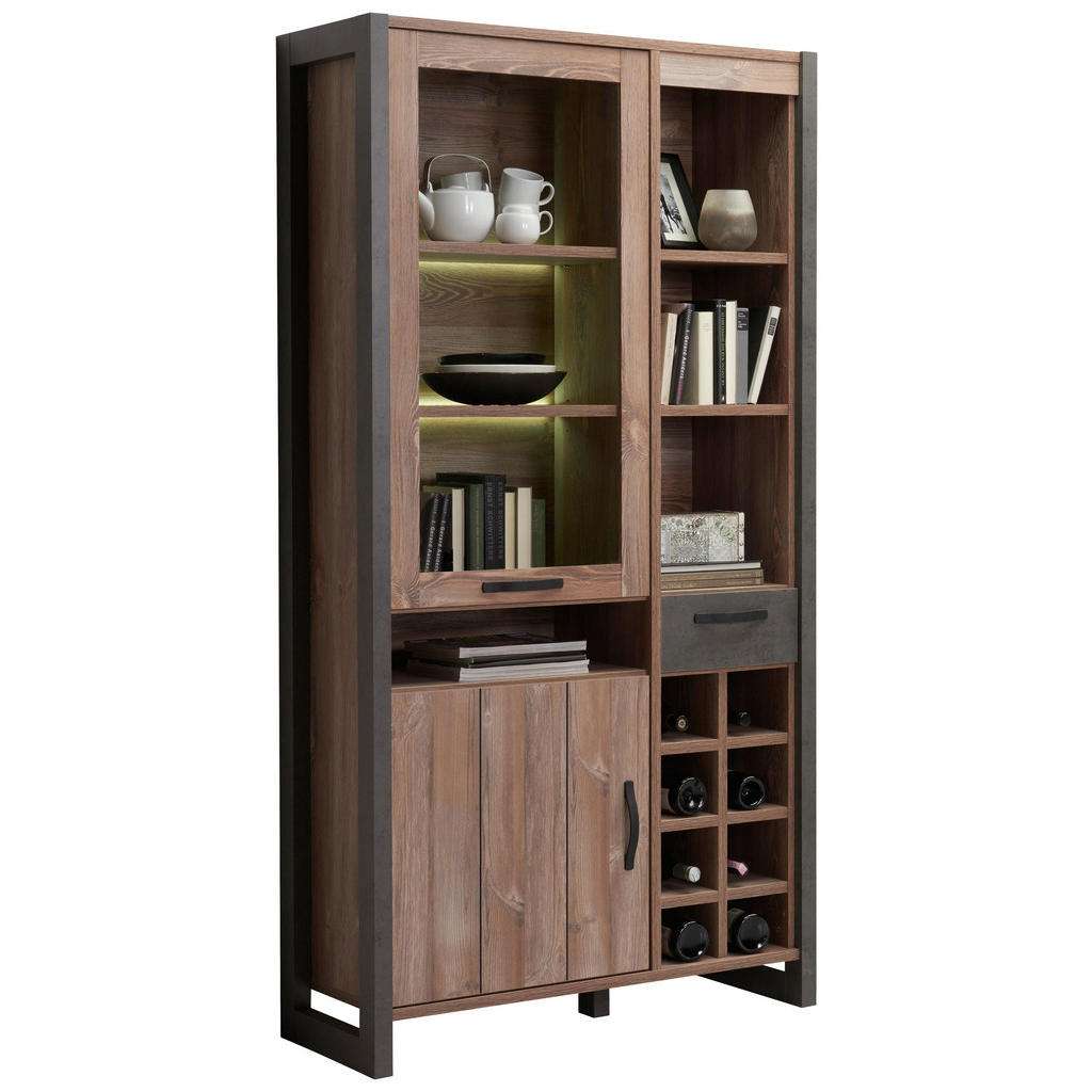 Carryhome VITRINE Braun, Grau
