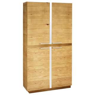 XXXL AKTENSCHRANK Wildeiche furniert Braun, Silber