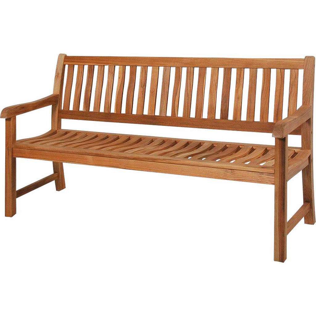 Zebra Süd GARTENBANK Teakholz Edelstahl, Silber, Braun