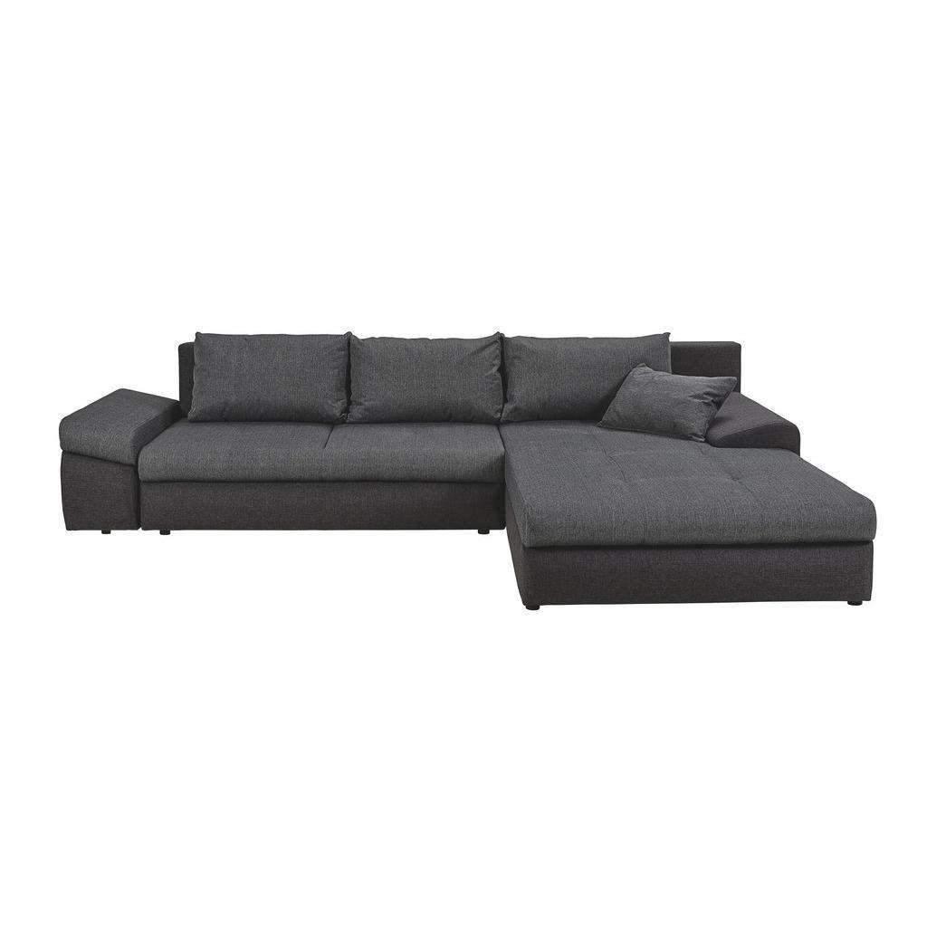 Carryhome Ecksofa Grau Webstoff