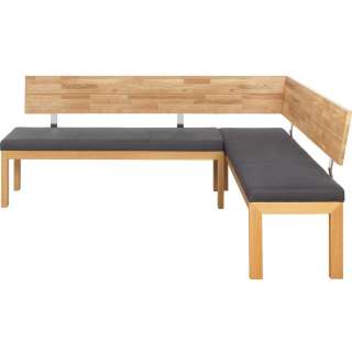 Voleo ECKBANK Mikrofaser Eiche massiv Braun