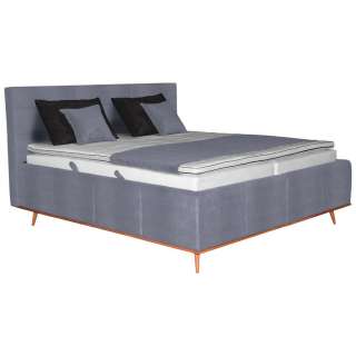 Carryhome POLSTERBETT Mikrofaser 200/200 cm, Grau
