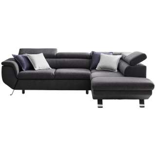 Welnova WOHNLANDSCHAFT Grau Webstoff