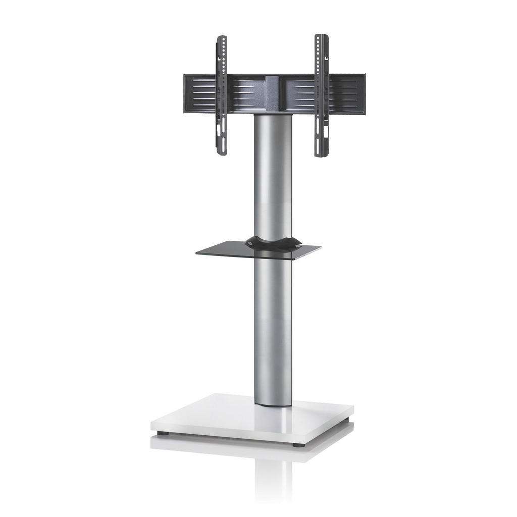 XXXL TV-RACK Metall, Glas Mehrfarbig, Weiß