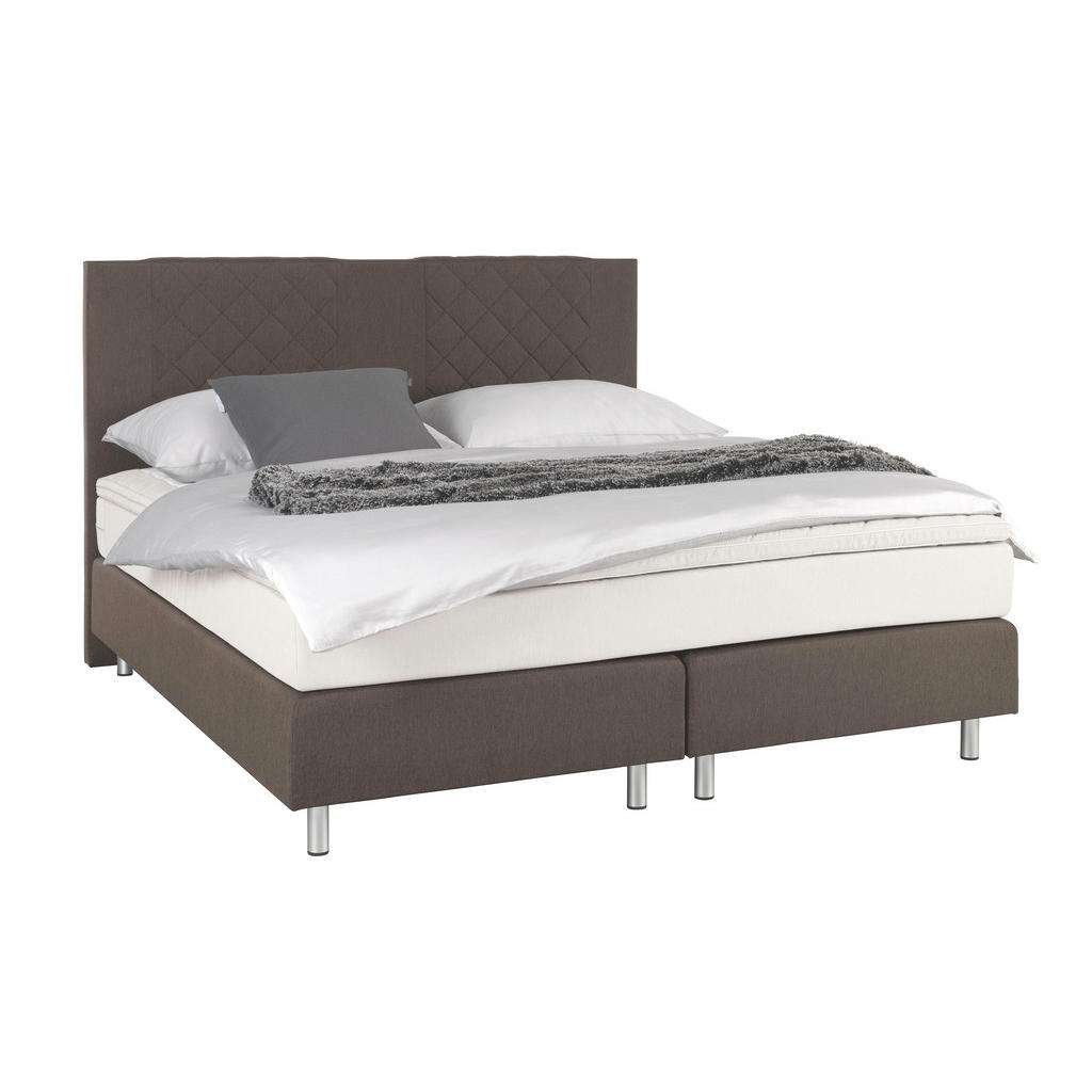 Carryhome BOXSPRINGBETT Jersey 160/200 cm INKL., Braun