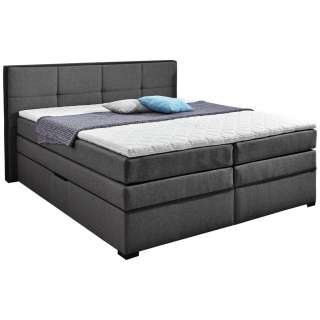 Esposa BOXSPRINGBETT Jacquard 160/200 cm INKL. Matratze, Bettkasten, Topper, Weiß