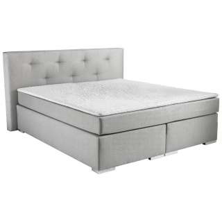 Carryhome BOXSPRINGBETT Webstoff 140/200 cm INKL. Matratze, Topper, Grau