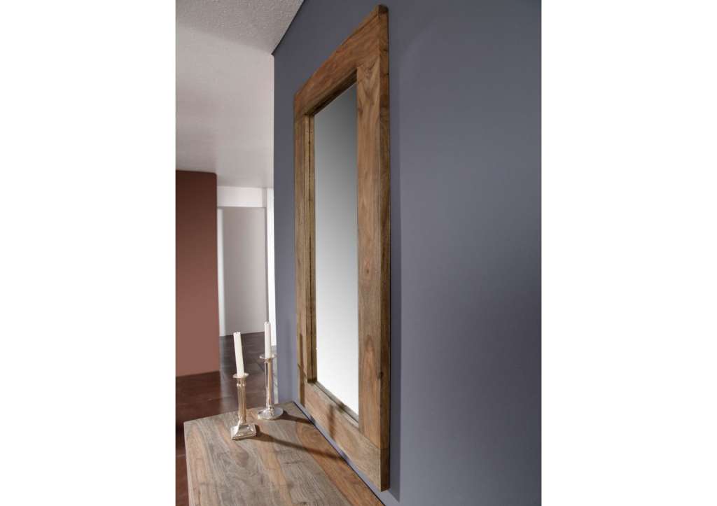 Spiegel Sheesham 115x3x60  grau geölt NATURE GREY #01