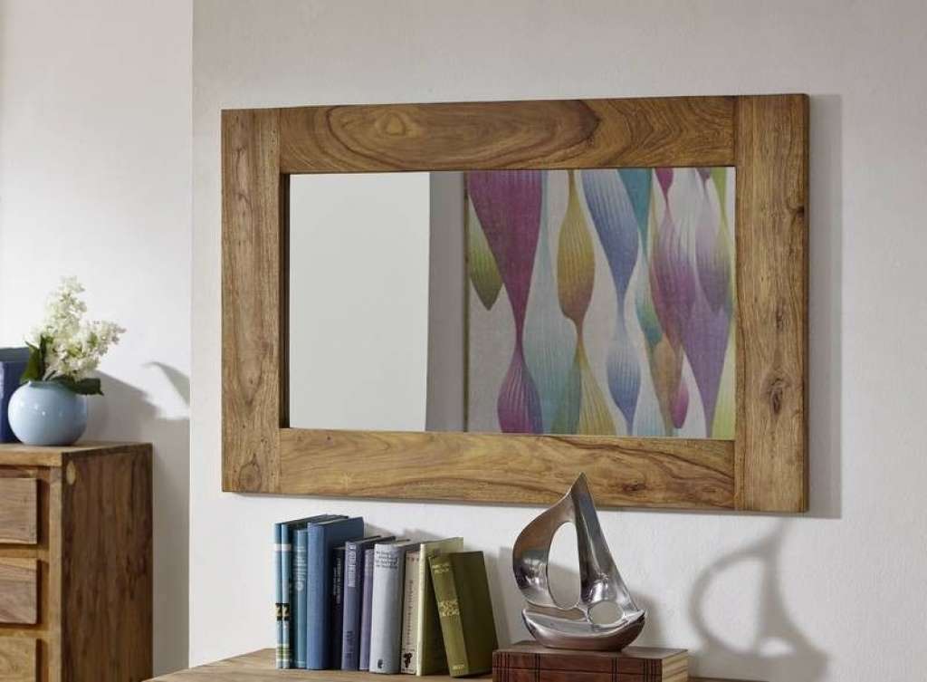 Spiegel Sheesham 110x3x70  braun geölt NATURE BROWN #841