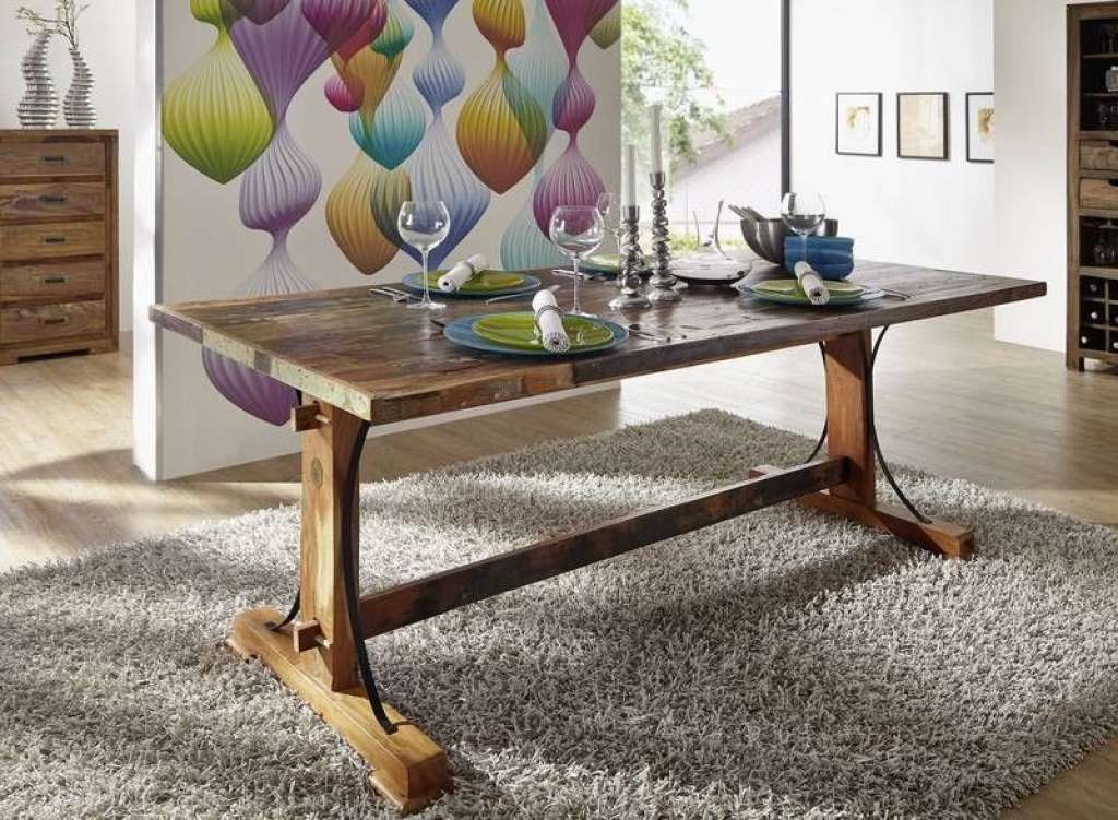 Esstisch Altholz 240x100x76 mehrfarbig lackiert NATURE OF SPIRIT #14