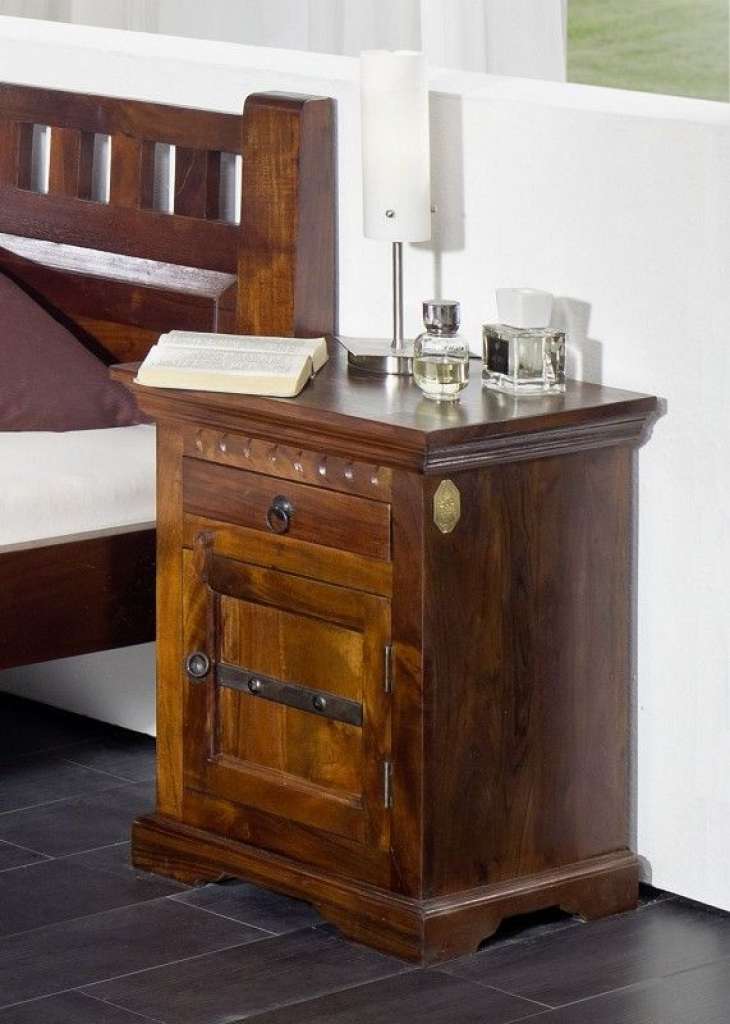 Nachttisch Akazie 45x40x60 nougat lackiert OXFORD #271