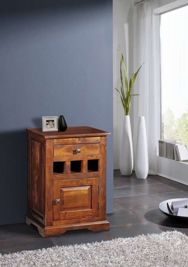 Nachttisch Akazie 46x40x65 nougat lackiert OXFORD #269