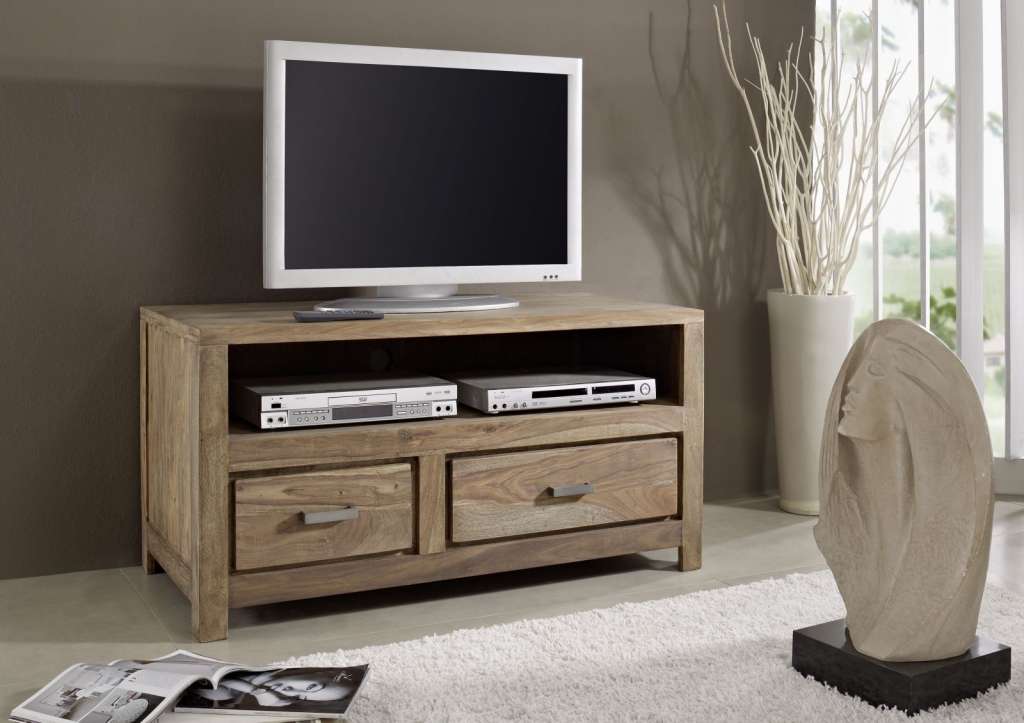 TV-Board Sheesham 120x55x60 braun geölt BUDDHA #119