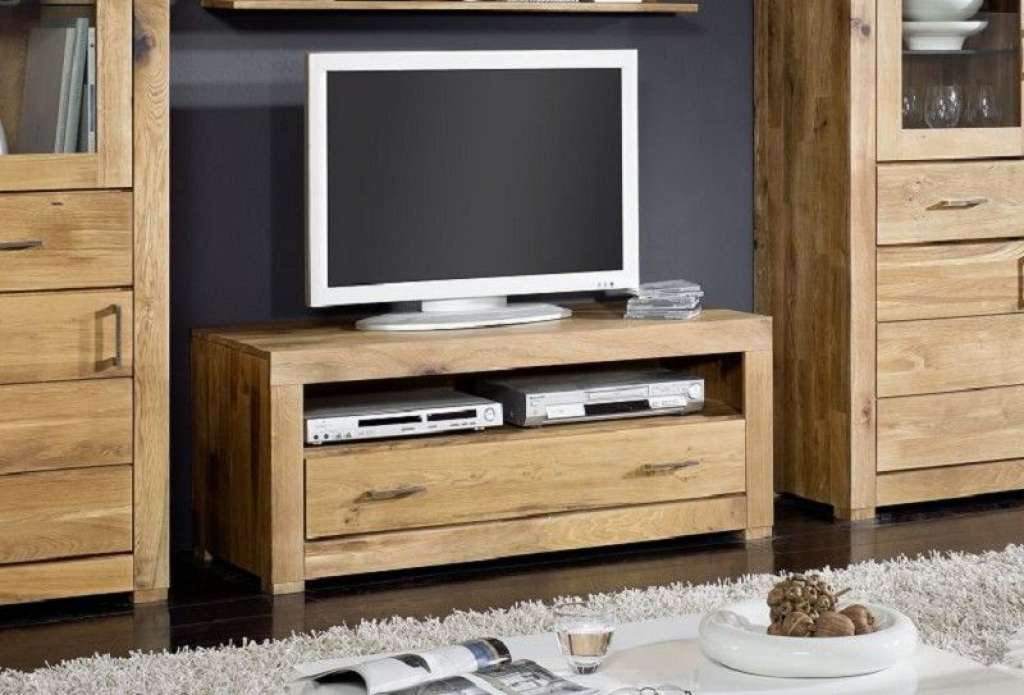 TV-Board Wildeiche 115x47x48 natur geölt BERLIN #04