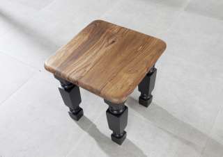 Hocker Sheesham 45x45x45 schwarz lackiert NEW BOSTON #110